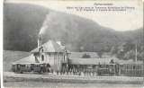 RETOURNEMER: Hôtel du Lac avec le tramway électrique du Honeck et le tramway à vapeur de Gérardmer