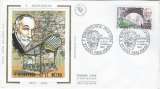 France FDC (soie) - 1987 - F. Bienvenüe, métropolitain (n° 2452) - Uzel près l'Oust - 17-01