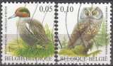 miniature Belgique 2007 Michel 3673 - 3674 O Cote (2008) 0.50 € Oiseaux Cachet rond