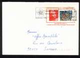 France 1986 vignette Association philatélique de Roanne et  timbre Y&T 2394 (o) sur lettre flamme