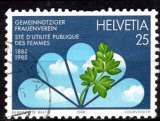 miniature SUISSE 1988 CENTENAIRE DE LA SOCIETE D'UTILITE DES FEMMES  OBLITERE