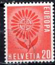 miniature SUISSE 1964 EUROPA 20 CT ROSE OBLITERE