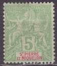 miniature St PIERRE et MIQUELON N° 72 de 1900 neuf* coté 8,50€  
