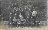 miniature CARTE-PHOTO Groupe de  Militaires (n°4 sur les cols)