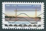 miniature N°1477 Pont transbordeur de Martrou - Rochefort autoadhésif oblitéré (annulation au stylo)