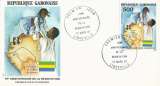 miniature Enveloppe 1er jour FDC Gabon Poste aérienne N°284 Anniversaire de la rénovation  - 12/03/1987