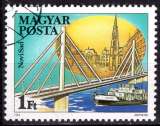 miniature HONGRIE 1985 PONT SUR LE DANUBE NOVI SAD YOUGOSLAVIE  OBLITERE