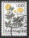 miniature Danemark - YT  654  obl - Renoncule (1977)