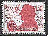 miniature Danemark - YT  695  obl  - Oehlenschlager (1979)