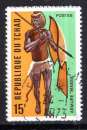 miniature TCHAD 1972 COSTUME DE GUERRIER OBLITERE
