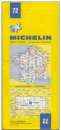 miniature Carte MICHELIN 1/200 000ème n°72 ANGOULEME - LIMOGES de 1980