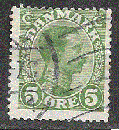 miniature Danemark - YT  73  obl  - Christian X, mal centré (1913)