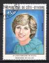 miniature COTE D'IVOIRE 1982 21 EME ANNIVERSAIRE DE LADY DIANA  OBLITERE