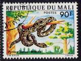 miniature Timbre oblitéré n° 255(Yvert) Mali 1976 - Serpent python