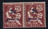 miniature MAROC - Paire colonies françaises 20c MOUCHON N°31 Neuf**
