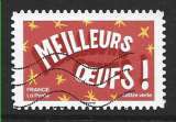 miniature 2024 FRANCE Adhésif 2496 oblitéré, petits mots, meilleurs voeux