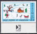 miniature St PIERRE et MIQUELON N° 533 de 1990 neuf**  avec tabs