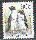 miniature Nouvelle-Zélande  - YT  1017  obl - Manchots à crête (1988)