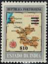 miniature Inde Portugaise 1959 Mappe Damão et Nagar Aveli 3 Réis surchargé 10 centavos Y&T PT-IN 511 RP400