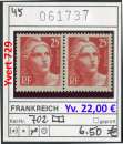 miniature France 1945 - Michel 702 -  Yvert 728 - ** mnh neuf - paire