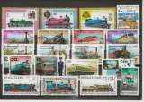 miniature TRAINS DU MONDE - LOT DE TIMBRES