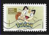 2024 FRANCE Adhésif 2438 oblitéré, pokémon, miaouss