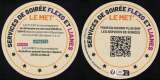 miniature France SB Sous Bock Beermat Services de Soirée Flexo et Lianes Le Met' Transports