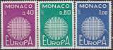 miniature MONACO N° 819/821 de 1970 neufs* en série complète 