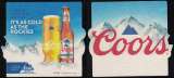 miniature SB Sous Bock Beermat Coors When the moutains turn blue Cold Beer Guarantee