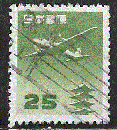 miniature Japon - YT  aérien 24  obl - Avion survolant la pagode d'Horyuji (1952)