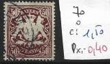miniature ALLEMAGNE BAVIERE 70 oblitéré  côte 1.50 € 