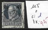 miniature ALLEMAGNE BAVIERE 115 oblitéré  côte 1 € 