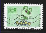 2024 FRANCE Adhésif 2445  oblitéré, pokémon, poussacha