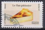 France adhesif 2024 - patisseries françaises - Flan patissier (Cachet rond)