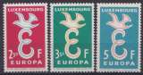 Luxembourg 1958 Y&T 548, 549, 550 neuf ** - Europa 