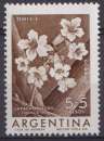 Argentine 1960 Y&T 632 neuf ** - Fleurs 