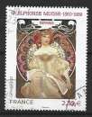 2023 FRANCE 5708 oblitéré, cachet rond, Mucha