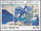 miniature France 1995 Michel 3100 O Cote (2008) 2.20 € Oeuvre de Zao Wou-Ki Cachet rond