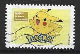 miniature 2024 FRANCE Adhésif 2437 oblitéré, pokémon, pikachu