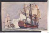 CPA - COLLECTION LA LIGUE MARITIME ET COLONIALE - VAISSEAUX . LE TIR EN ENFILADE