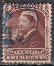 CANADA Fiscal  Barefoot N° B41 de 1868 oblitéré  