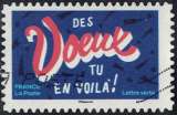 miniature France 2024 Oblitéré Used Les petits mots pour de grandes fêtes des Voeux tu en Voilà Y&T FR 2499